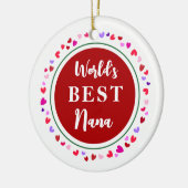 ナナハートラブサイン日クリスマスプレゼントオーナメント セラミックオーナメント (左)