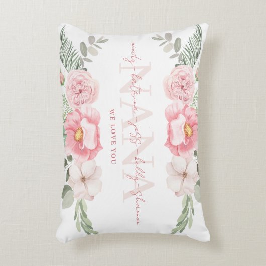 ナナパーソナライズされたフローラ腰枕 アクセントクッション (正面(垂直))