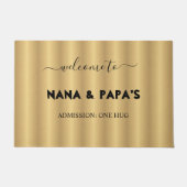 ナナパーソナライズされた&パパズハウスへようこそ ドアマット (正面)