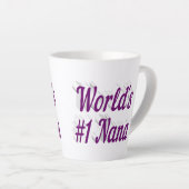 ナナパープル文字マザーズの日 カフェラテマグ (右アングル)