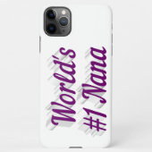ナナパープル文字iPhoneケース iPhoneケース (裏面)