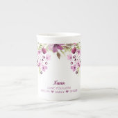ナナピンクアンドパープルフローラ ボーンチャイナマグカップ (正面)
