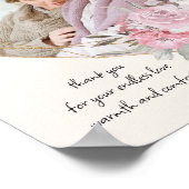 ナナピンクフローラハート形フォト金ゴールドフレーム ポスター (角)