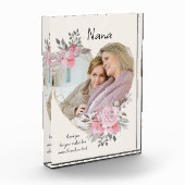 ナナピンクフローラ金ゴールド幾何学ハート形 フォトブロック (左)