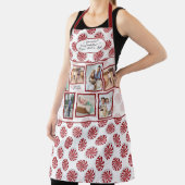 ナナファミリー写真ペパーミントレッドメリークリスマス エプロン (インサイチュ)