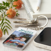 ナナフォトグリーン文字マザーズの日 キーホルダー (正面右)