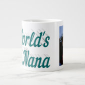 ナナフォトグリーン文字巨大コーヒーマグ ジャンボコーヒーマグカップ (正面)