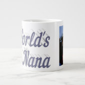 ナナフォトグレー文字巨大コーヒーマグ ジャンボコーヒーマグカップ (正面)