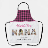 ナナフォトコラージュ切り出しおばあちゃん写真 エプロン (正面)