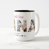 ナナフォトコラージュ切り出しおばあちゃん写真 ツートーンマグカップ (正面右)