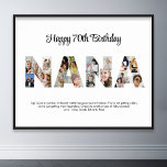ナナフォトコラージュ切り出しおばあちゃん誕生日 ポスター<br><div class="desc">この祝おばあちゃん写真コラージュのデザインでは、あなたの祖母との特別な瞬間。このカスタマイズ可能なデザインは、母パーソナライズされたの日と誕生祝いのための心のこもった贈り物を作成するのに最適である。NANAという言葉を使って美しいコラージュを作り、大切な瞬間を描き、共有した思い出の視覚的な旅大切を作り上げる。母の日、誕生日、または祖母が永遠に大切にするハートからの思慮深い贈り物と特別な大事な行事を作る。大事な行事だけでなく、一緒に作った美しい思い出祝を贈るギフトで彼女の誕生日のおばあちゃんを驚かせる。家族をコラージュに含め、共有された経験と愛の感動的な表現にする。写真をに変え、有意義なプレゼントにお気に入りのし、ギフトをカスタム簡単にパーソナライズしよう。クリエイティブ楽しむプロセスは、写真完璧なコラージュを作成し、あなたのギフトに個人的なtouchを追加す与える。おばあちゃんが誇らしげにショーケースできる美しくユニーク美しいウォールアートのフォトフレームにコラージュを表示。</div>