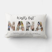 ナナフォトコラージュ切り出しおばあちゃん誕生日 ランバークッション (正面)