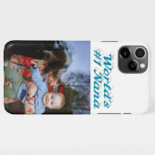 ナナフォトスカイブルー文字マザーズの日 iPhoneケース (裏面横)