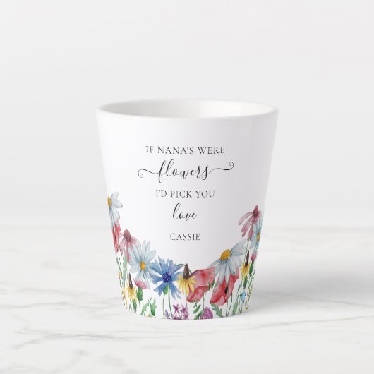 ナナフラワーズポエムカントリーワイルドフラワー カフェラテマグ (正面)