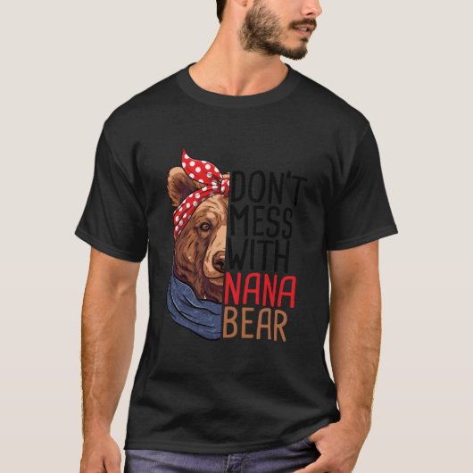 ナナベアの動物の自然をなめるな Tシャツ (正面)