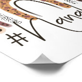 ナナライフおばあちゃんチータヒョウ女性クリスマス ポスター (角)