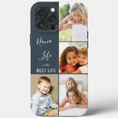 ナナライフはライフ最高の4フォトコラージュ石板 Case-Mate iPhoneケース (裏面)