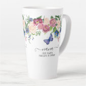 ナナラブ·グランドレンズが水彩フローラ カフェラテマグ (右アングル)