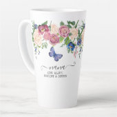 ナナラブ·グランドレンズが水彩フローラ カフェラテマグ (左アングル)