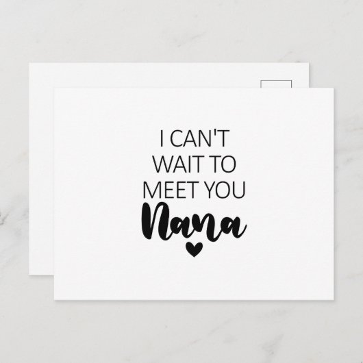 ナナ妊娠アナウンセームに会うのが待ち遠しい ポストカード (正面/裏面)