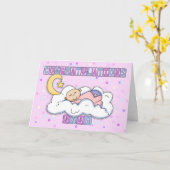 ナナ新生児ガールおめでとう カード (黄色い花)