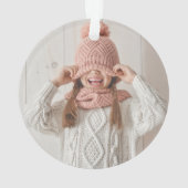 ナナ最も最高のな|の素朴な雪片および写真 オーナメント (裏面)