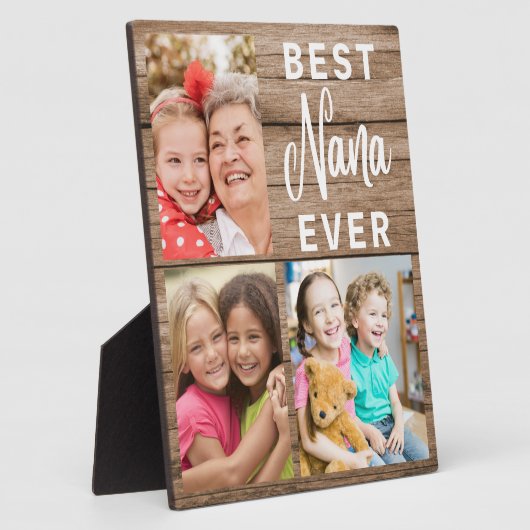 ナナ最高のエバーグランドキッズ3写真コラージウッド フォトプラーク (側面)