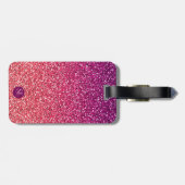 ナナ最高のエバーグリッターカスタムタイポグラフィ ラゲッジタグ (裏面横)