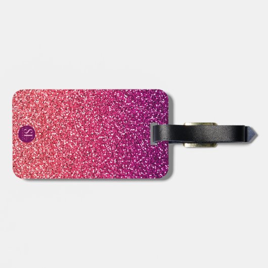 ナナ最高のエバーグリッターカスタムタイポグラフィ ラゲッジタグ (裏面横)