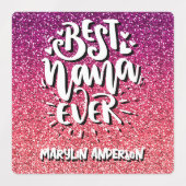 ナナ最高のエバーグリッターカスタムタイポグラフィ ラベル (デザイン1)