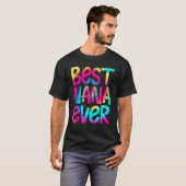 ナナ最高のエバー絞り染め母の日マザーズ女性 Tシャツ (正面フル)
