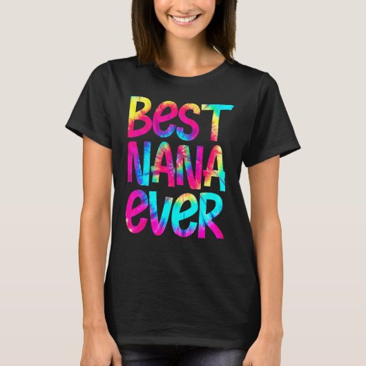 ナナ最高のエバー絞り染め母の日マザーズ女性 Tシャツ (正面)