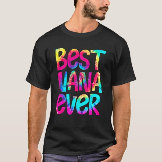 ナナ最高のエバー絞り染め母の日マザーズ女性 Tシャツ (正面)