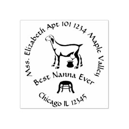 ナナ最高のーエバーミルキングヤギ差出人住所 ラバースタンプ