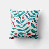 ナナ最高のーエバー水色ティール（緑がかった色）ブランチ母の日 クッション (裏面)