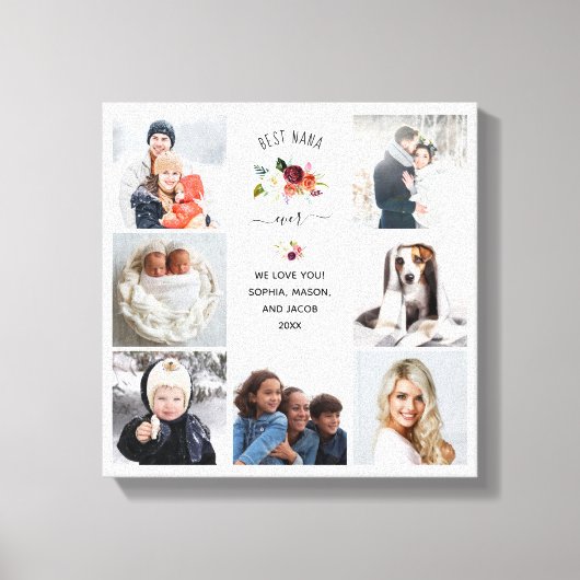 ナナ最高の・エバー | Burgundy Bohoのフローラ写真 キャンバスプリント (正面)