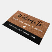 ナナ素朴とパパハウスコーアへようこそ ドアマット (アングル)