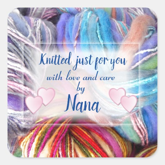 ナナ編み物 スクエアシール (正面)