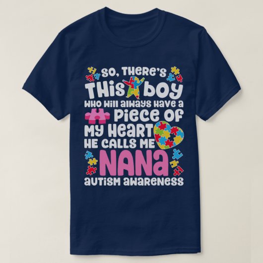 ナナ自閉症男性へ女性少年ガールズキッズ先生 Tシャツ (デザイン正面)