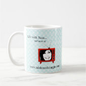 ナナ製品"ちょっと、叫び声無し" コーヒーマグカップ (左)