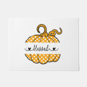 ナナ賛美パンプキンアートサンクスギビングハロウィーン ドアマット (正面)