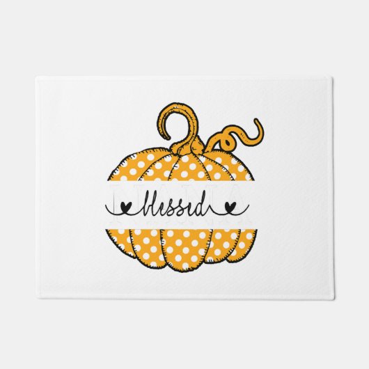 ナナ賛美パンプキンアートサンクスギビングハロウィーン ドアマット (正面)