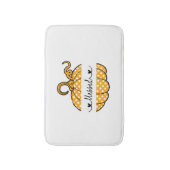 ナナ賛美パンプキンアートサンクスギビングハロウィーン バスマット (正面縦)