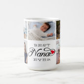 ナナ·エバー写真コラージュ書道 コーヒーマグカップ (中央)