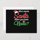 ナナ・クリスマスを過ごすサンタが必要な人 ポストカード (正面/裏面)