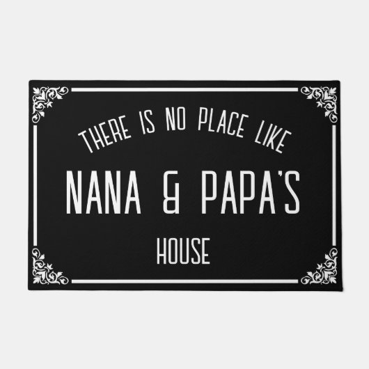 ナナ&パパのハウスブラックのような場所はない ドアマット (正面)