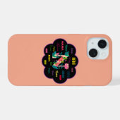 ナナ フラワー 花 名前イニシャル iPhone 15ケース (裏面横)