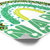 ナナSt patricks dayアイリッシュ祖母レインボー ポスター (角)