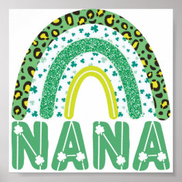 ナナSt patricks dayアイリッシュ祖母レインボー ポスター