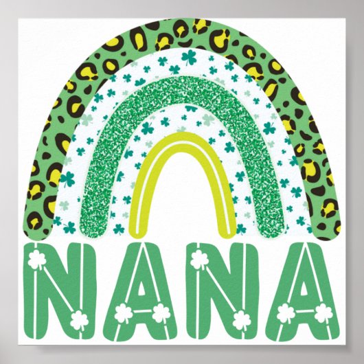 ナナSt patricks dayアイリッシュ祖母レインボー ポスター (正面)